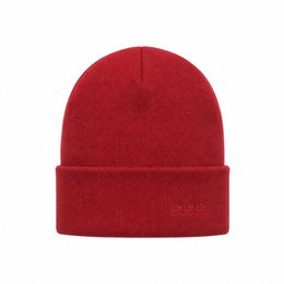 K5001EC | ORTLES - Unisex Cap in Tubular Stockinette Knit Made in Italy. Garnet color