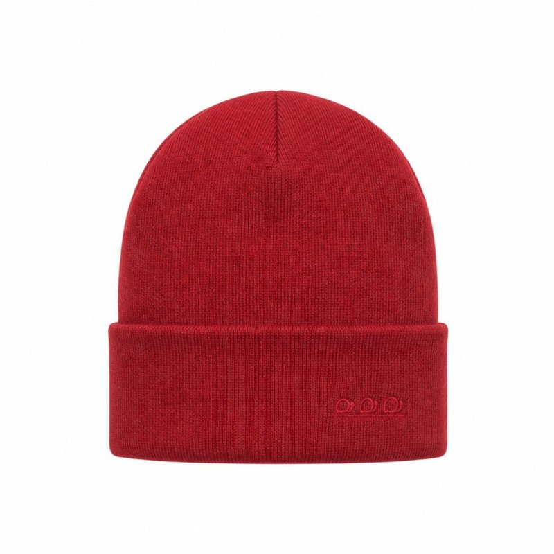 K5001EC | ORTLES - Unisex Cap in Tubular Stockinette Knit Made in Italy. Garnet color