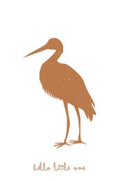 Grußkarte Geburt Storch