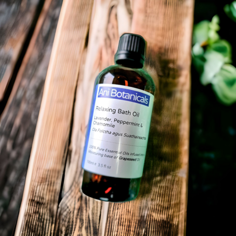Entspannend – Bade- und Massageöl – Lavendel, Pfefferminze und Kamille