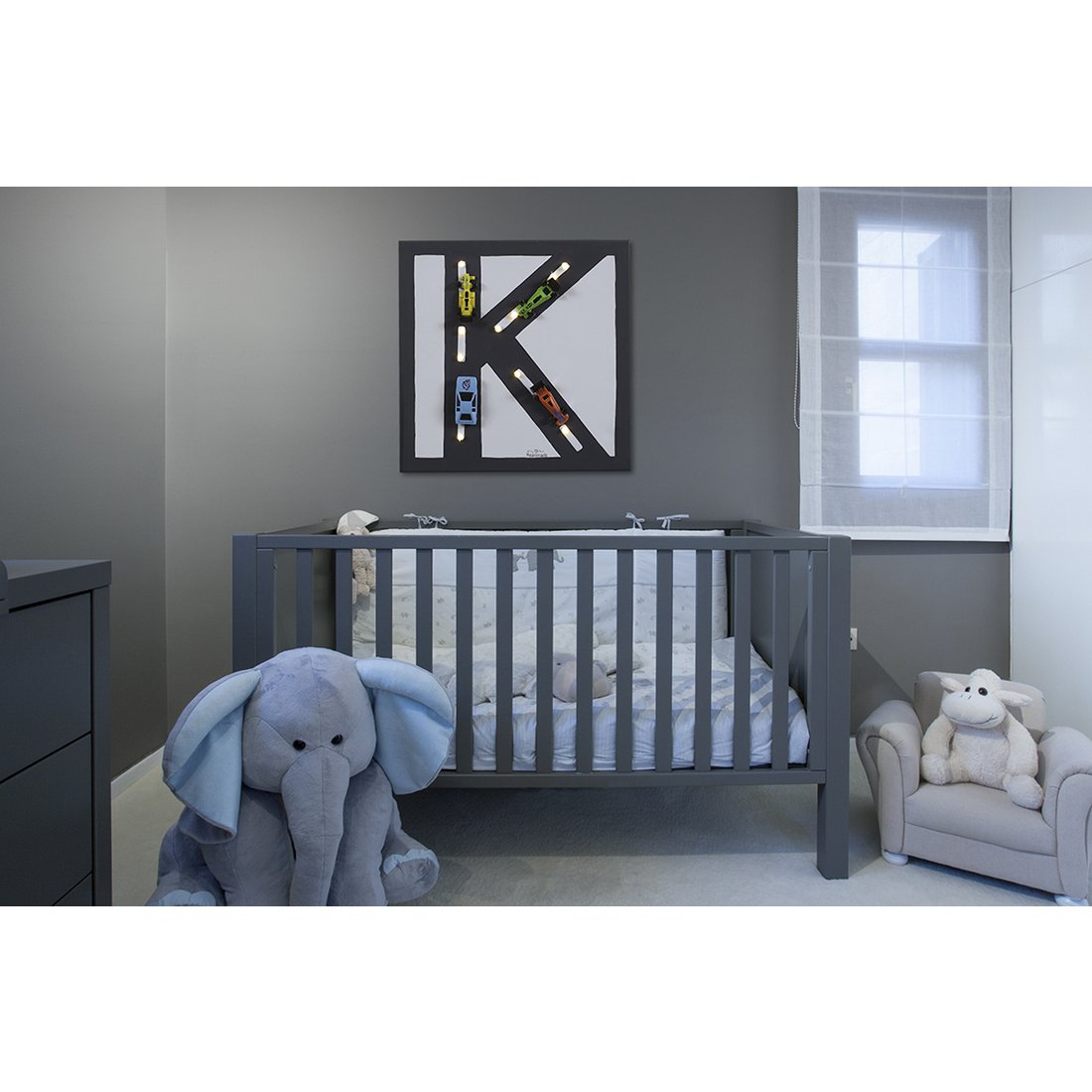 Monograma 3D coches Led Light Canvas
