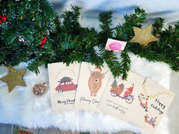 Weihnachtskarte 'Lastenrad'