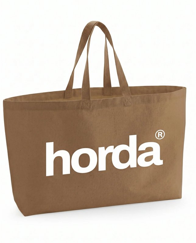 Tote Bag Beige Oversize 100% Cotone Riciclato | Horda