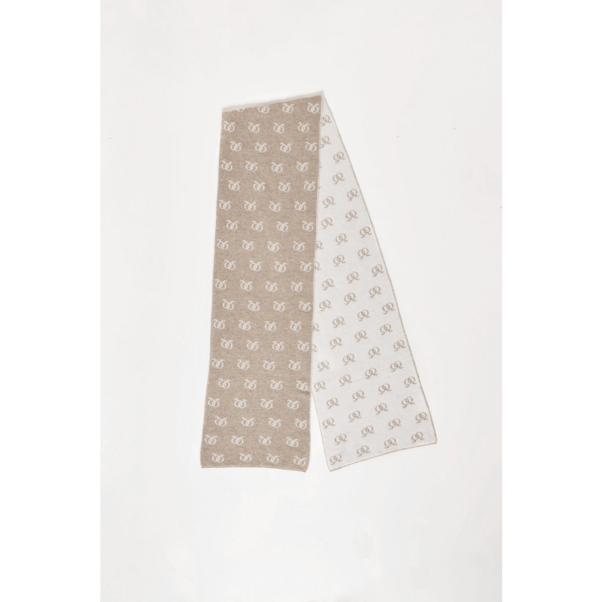 Cashmere Jacquard sjaal beige