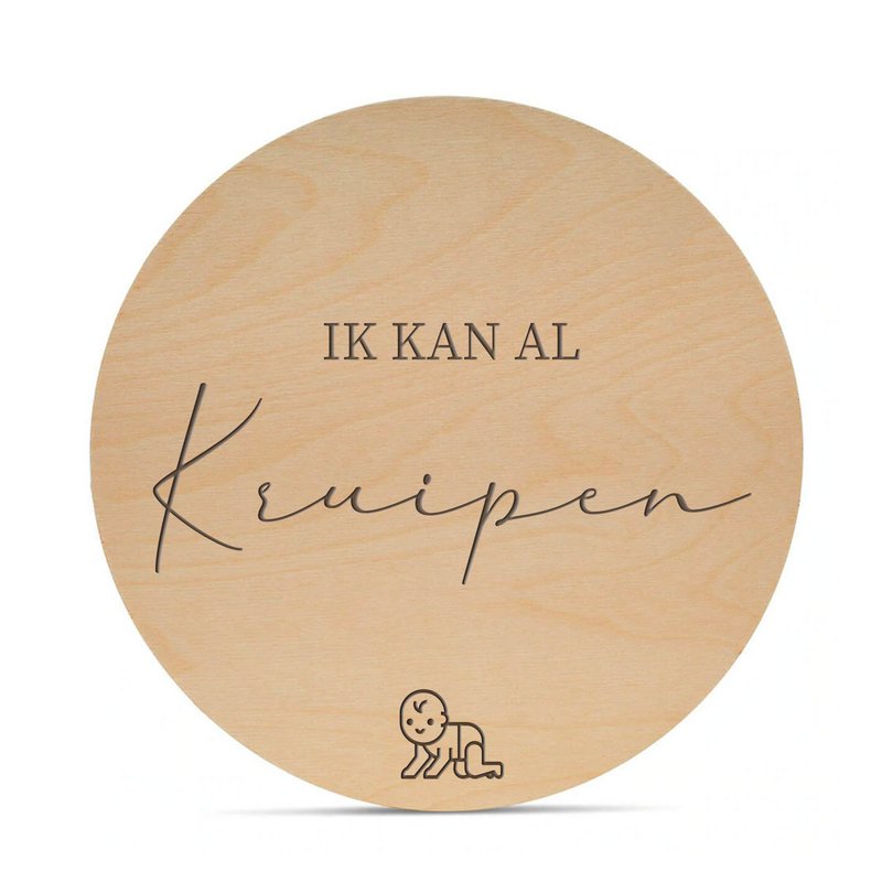 Mijlpaalcirkels | Hout – Lasergravure | Mijlpalen Extra