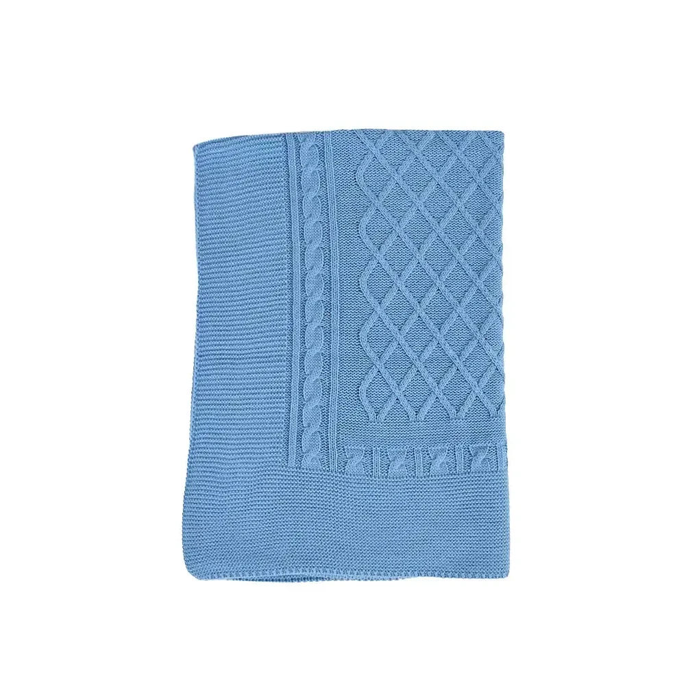 Baby strik tæppe, geometrisk mønster