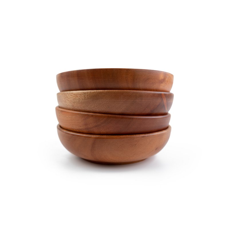 Handmade Tableware - Flat Bowl Ø16 cm - Eco-friendly - Khaya Wood