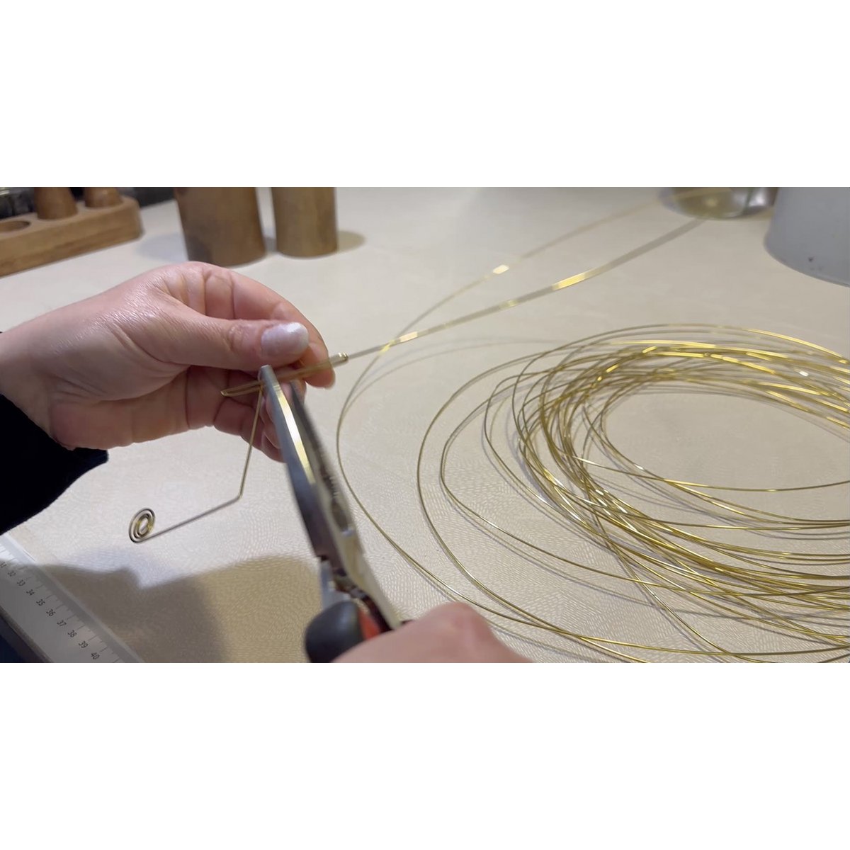 Wanddecoratie van draad "Gouden Schoonmoeder" - om op te pinnen - Wandsieraden
