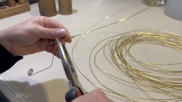 Wanddecoratie van draad "Gouden Schoonmoeder" - om op te pinnen - Wandsieraden