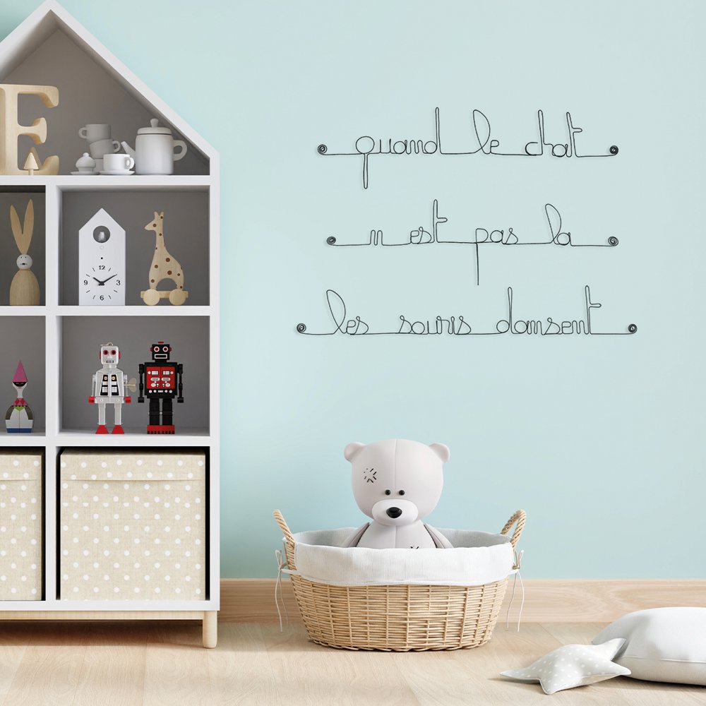 Wanddecoratie Metaal Citaat Cat