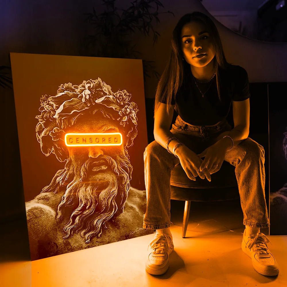 Zeus censurado | Arte de pared LED