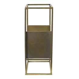 Windlicht 25x15x38 cm Copewleurig Metaal Kaarsenhuder