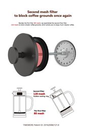 Timemore French Press Doppelfiltermasche 600ml