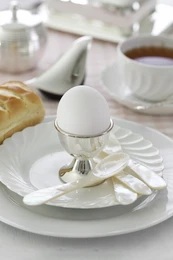 2er-Set Eierbecher Classo (Höhe 5 cm), klassische Form, schwerversilbert