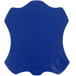 K0001DB | Made in Italy mouse pad in genuine full grain leather, dollar grain - Blue color - Dimensions: 20 x 23 cm - Packaging: TNT tubular bag