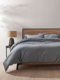 Sateen washed duvet cover in 6 colors, available in twin, queen, and king sizes. Made of soft, durable sateen fabric with a washed finish for a relaxed, lived-in look.
