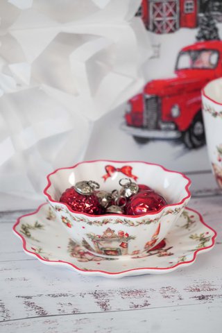 Porseleinen kom Vintage Christmas 12 cm Isabelle Rose