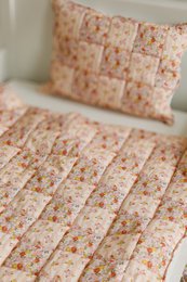 Ensemble de literie matelassée en coton pour les enfants «Spring Garden» - conception patchwork, petite taille
