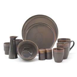 Stoneware Espressobecher dunkelgrau