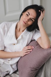 Pyjama-Set aus Naturleinen