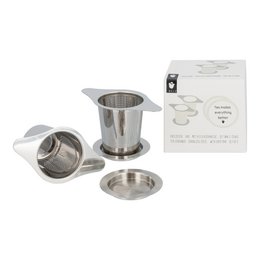 Thezeefje - acero inoxidable - con carcasa grumosa - conjunto de 2 piezas - en empaque