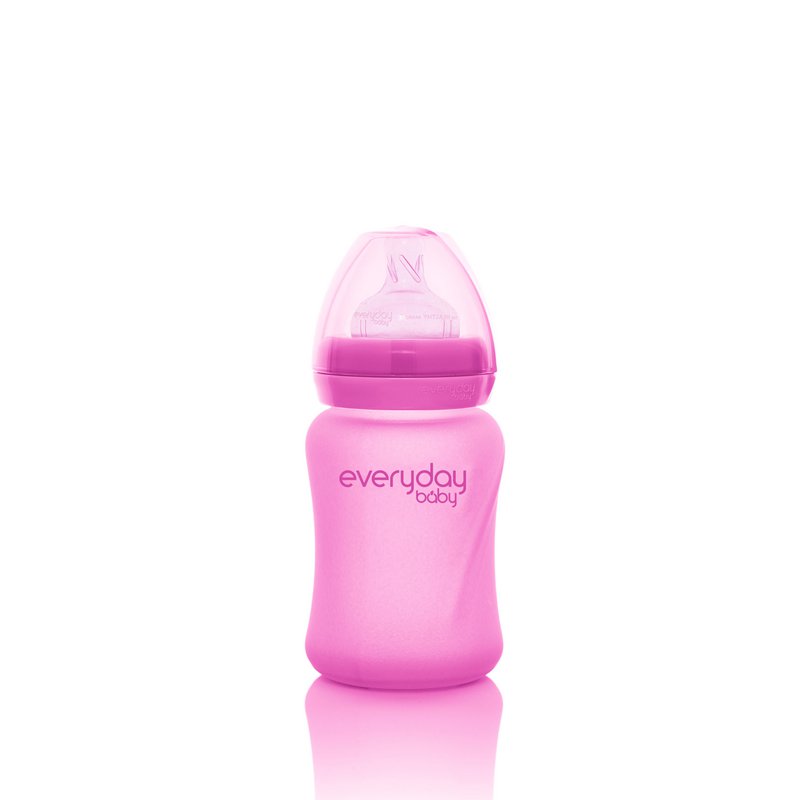 BOTTLE GLASS 150ML HEAT SENSING PINK