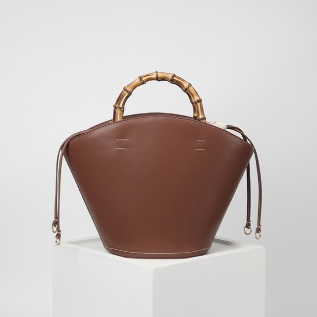 Cap-Ferrat Yatch Bambus Millésime Kakao Abendtasche