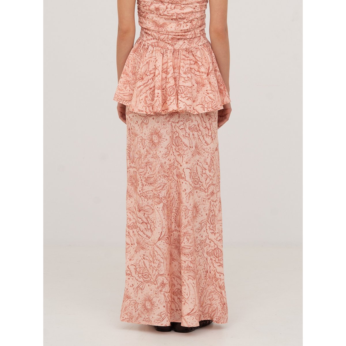 Gonna Sophia Pink Solar System stampata