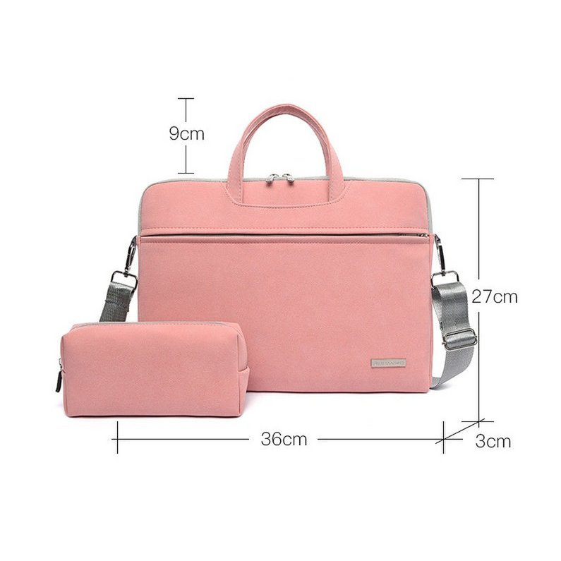 PU Leder Frauen Laptop Tasche Notebook Tragetasche Aktentasche Für Macbook Air 13,3 14 15,6 Zoll Männer Handtaschen Schulter Maus tasche