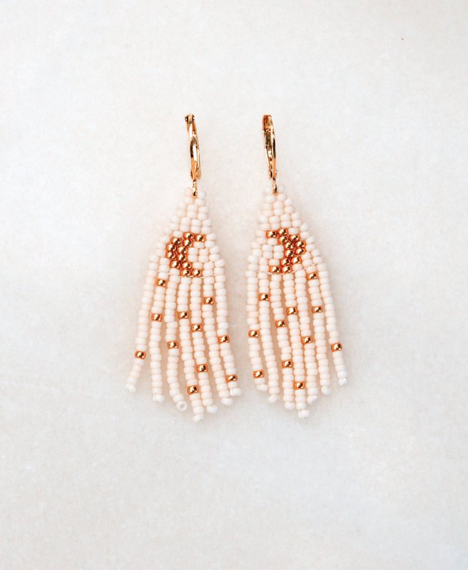 Oorbellen • Tiny Moon, Ivory