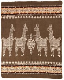 Ecuadoriansk alpaca tæppe | indfødt tæppe | Alpaca brun