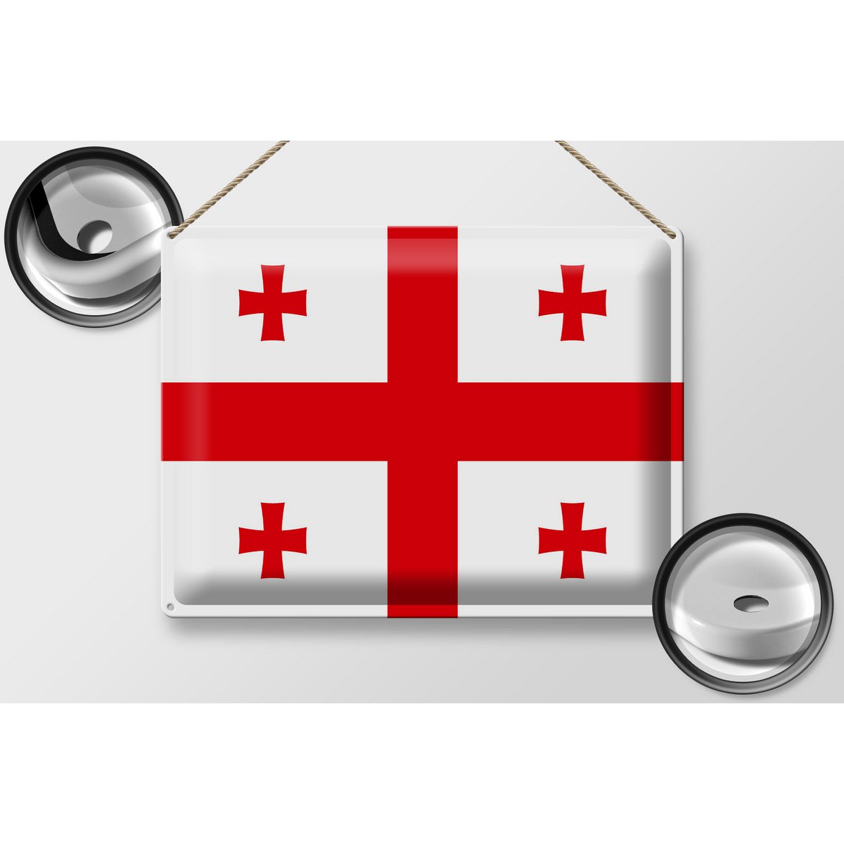Tin Sign Flag of Georgia 40x30cm Flag of Georgia