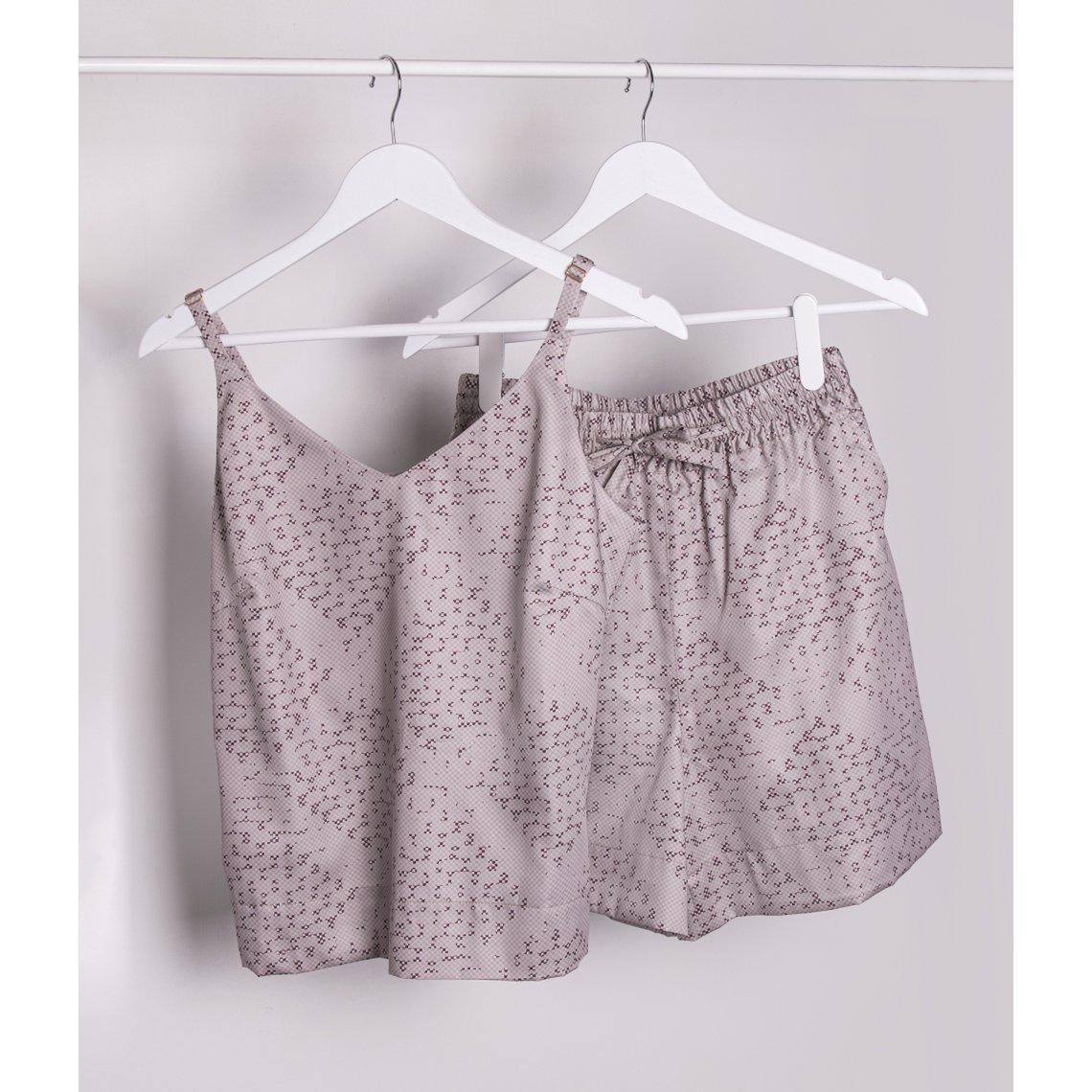 Conjunto dos piezas Mesh Almond (blusa+short)