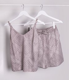 Conjunto dos piezas Mesh Almond (blusa+short)