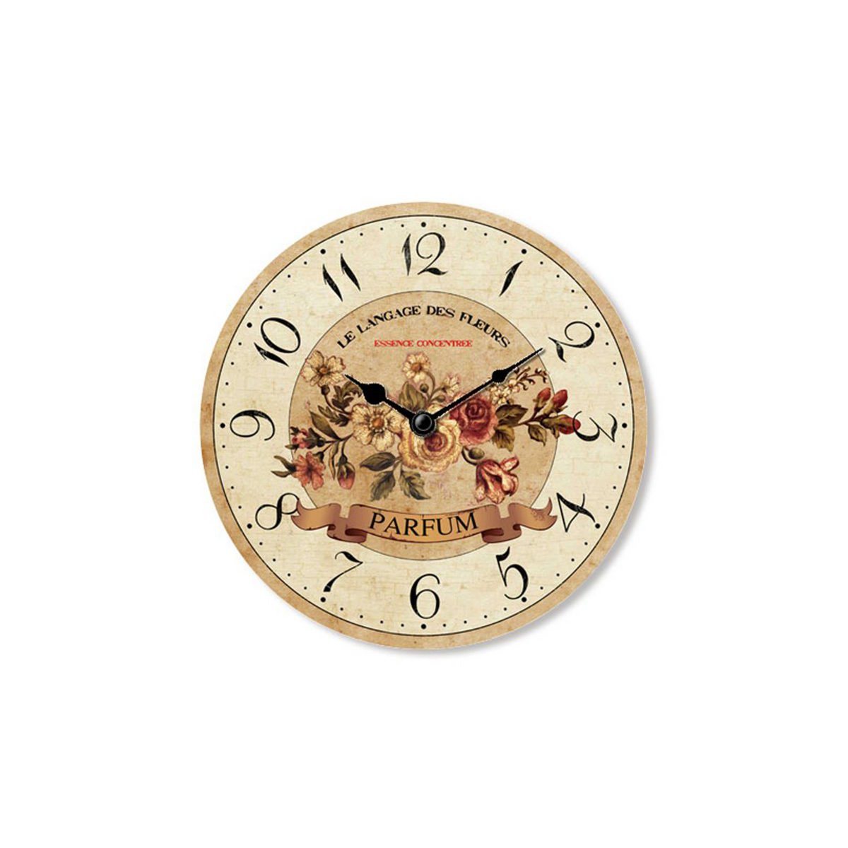 Horloge en bois Parfum 15 cm Isabelle Rose