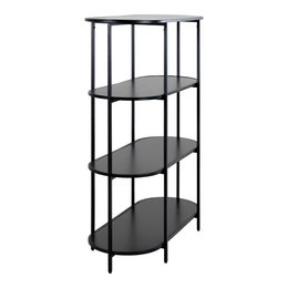 Vita Plank - Zwart, Staal/spaanplaat/melaminefolie, 85x36x111 cm