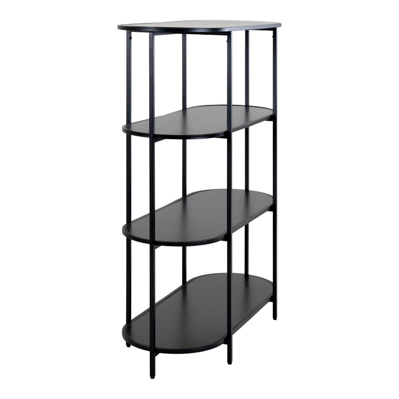 Vita Plank - Zwart, Staal/spaanplaat/melaminefolie, 85x36x111 cm