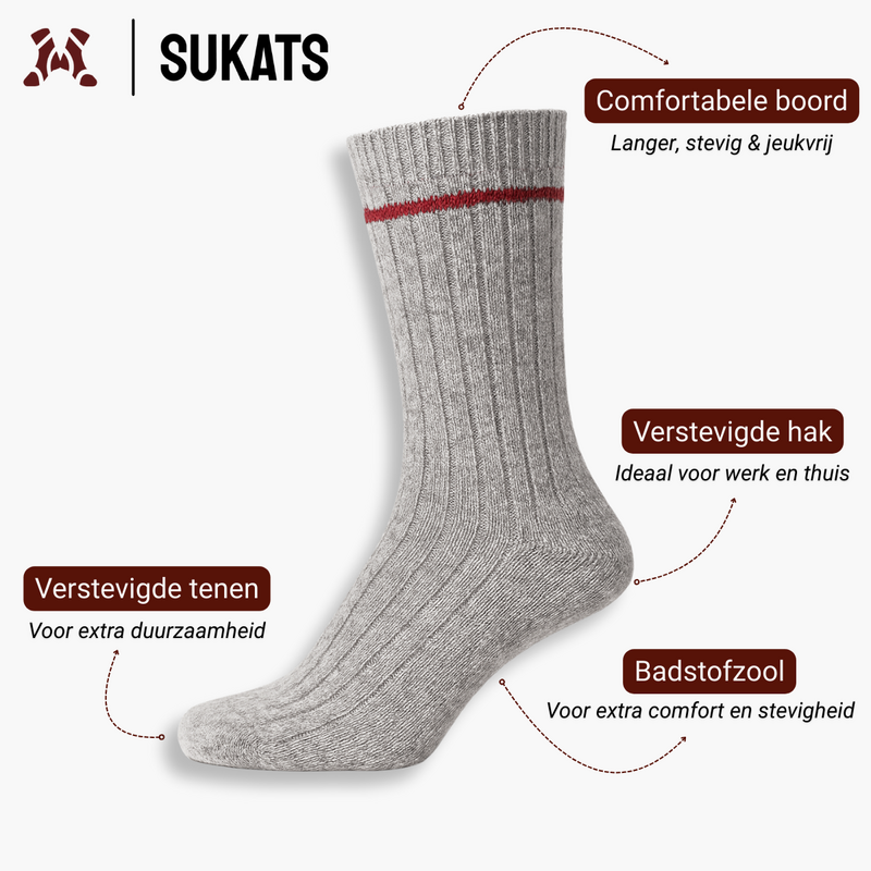 Sukats® Los noruegos | 3 o 6 pares | Calcetines noruegos | Calcetines de lana | Gris o Antracita | Múltiples tamaños