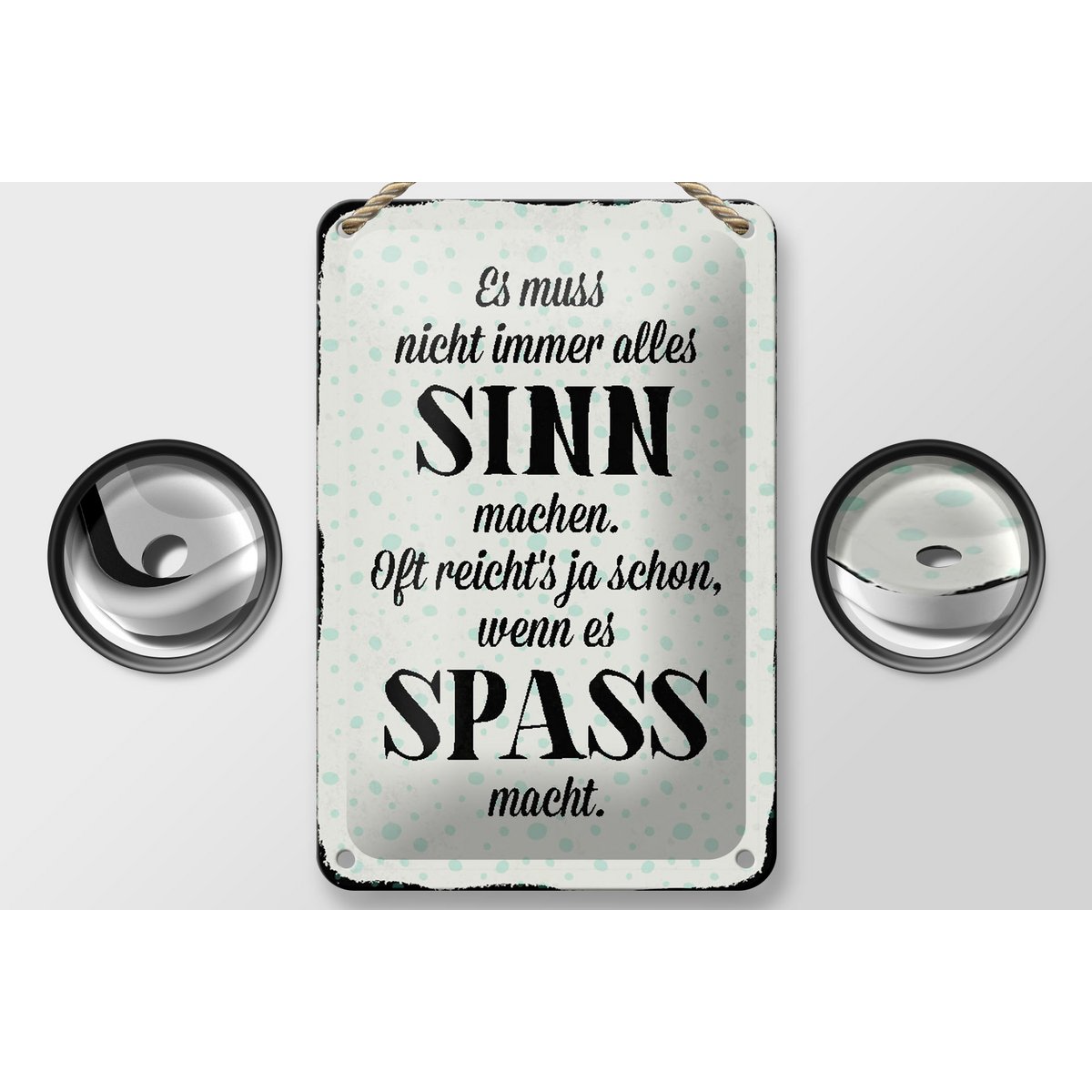 Blechschild Spruch 12x18cm es muss nicht immer alles Sinn Dekoration