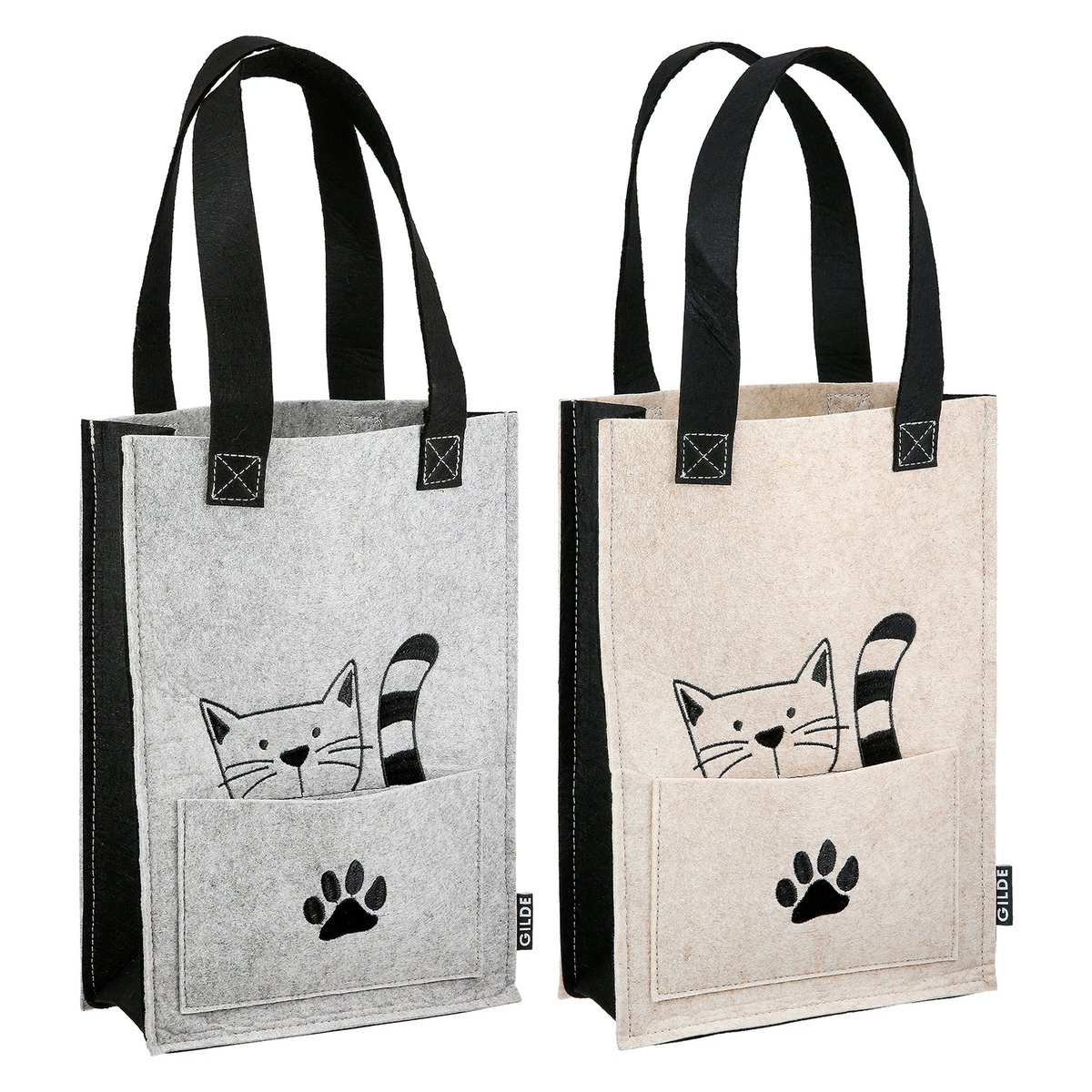 Geschenktasche Katzenbande 2fach sort., H.30 cm