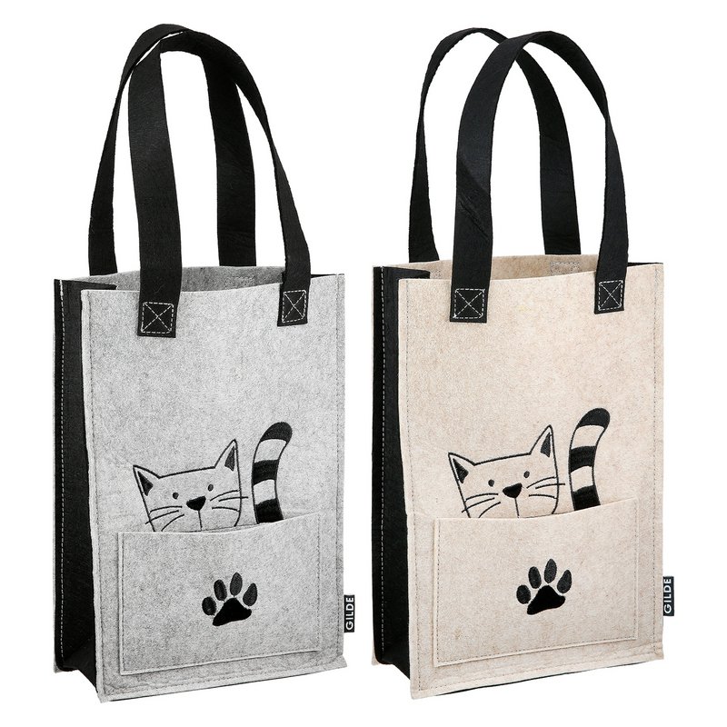 Geschenktasche Katzenbande 2fach sort., H.30 cm