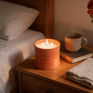 Scented Candle | Soy Wax Jar 500g 3-Wick Cotton | Stoneware