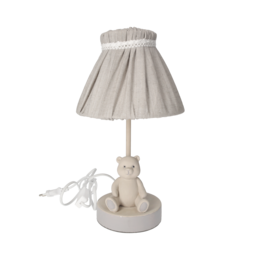 Lamp with teddy bear with lampshade h 36 d 20 cm in resin