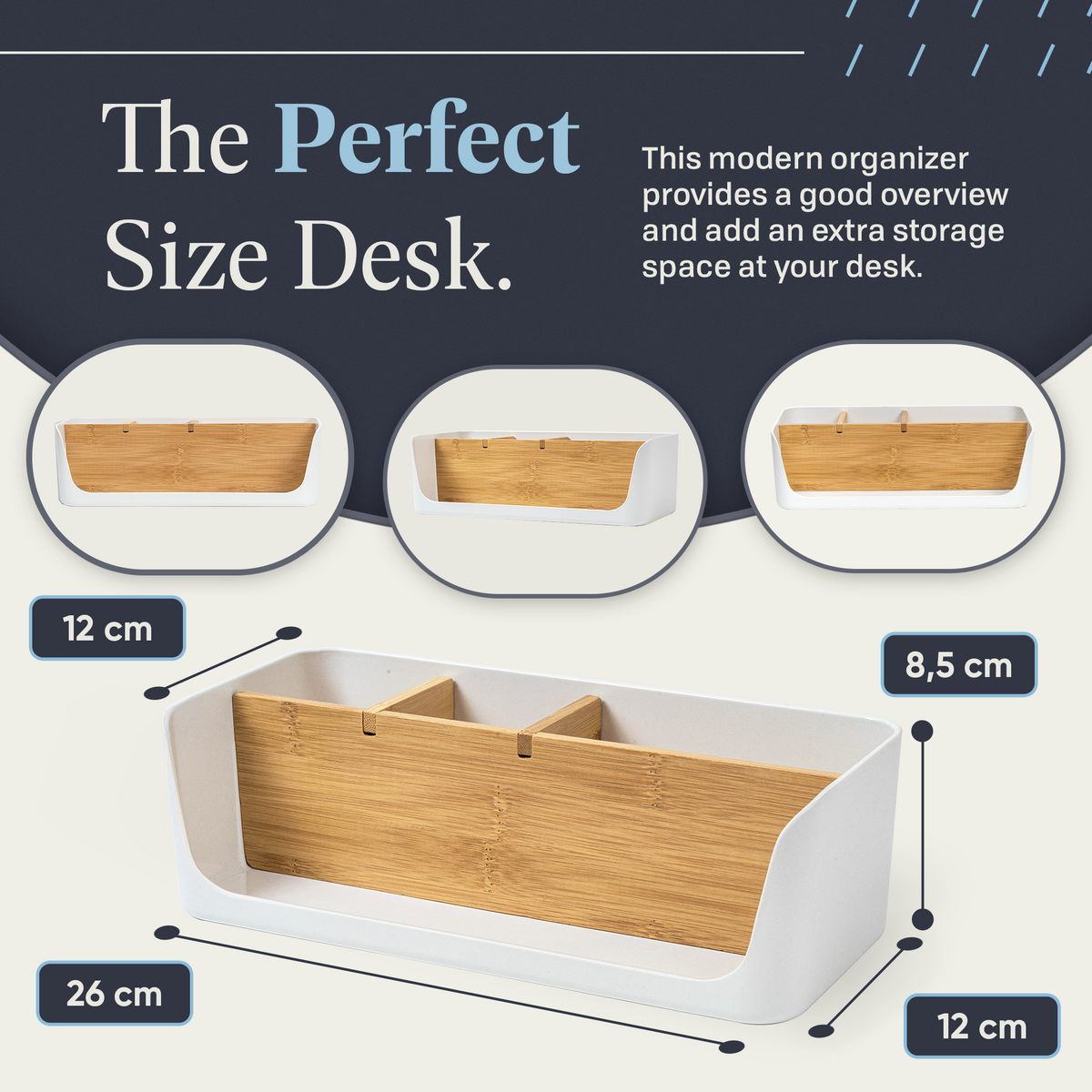 ECO Schreibtisch Organizer | Tisch- Büro- Kosmetik- Organizer | Handy & Tablet Halterung