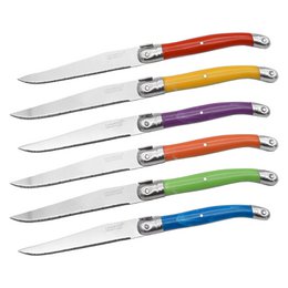 LAGUIOLE HERITAGE Cuchillos para Carne Tradition Colors 6 piezas