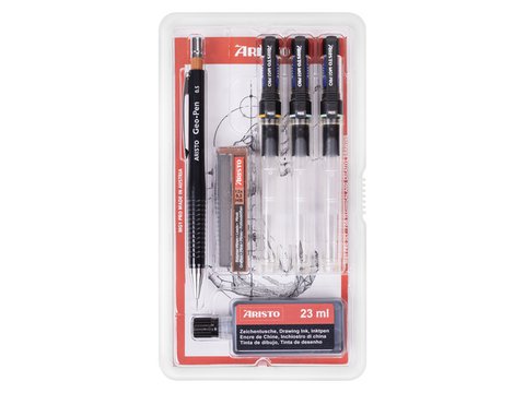 Zeichenstift PRO Aristo College-Set 6-teilig 0,25-0,35-0,50 mm Zeichenstifte, Geo-Stift 0,5 mm,