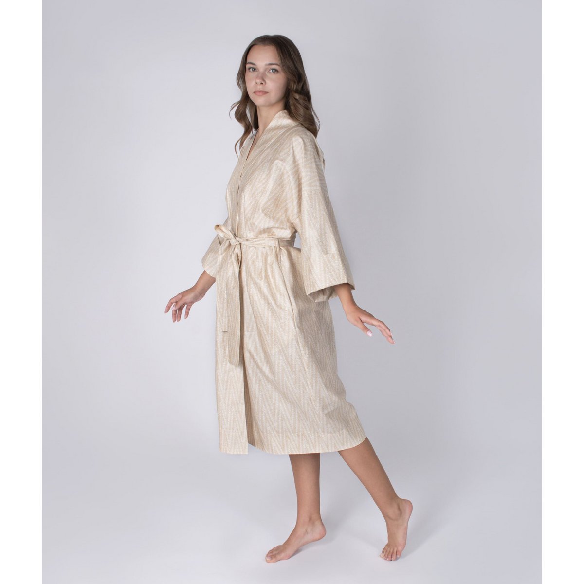 Albornoz kimono satén Twist Gold