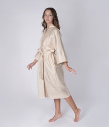 Albornoz kimono satén Twist Gold