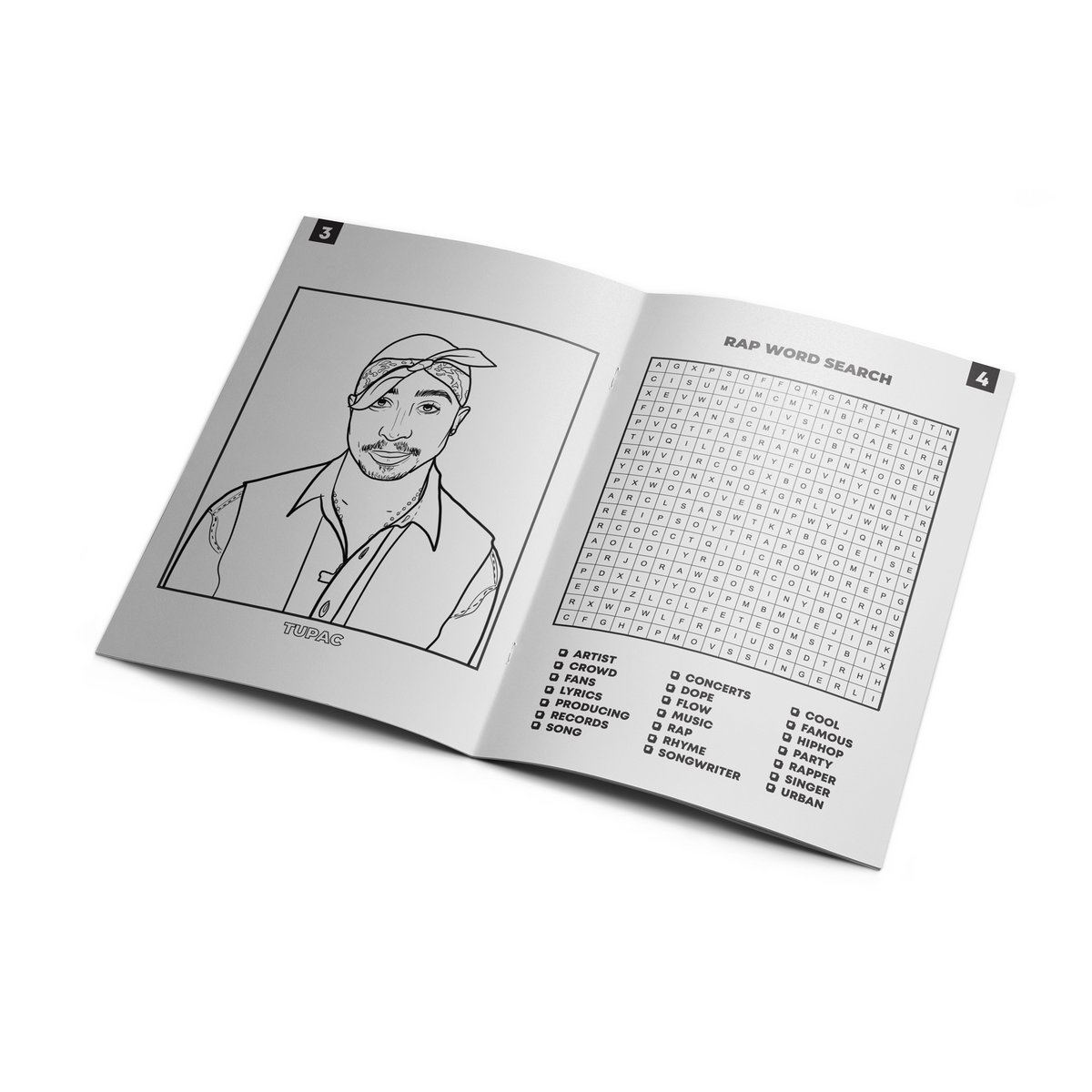 Libro di attività da colorare di leggende del rap