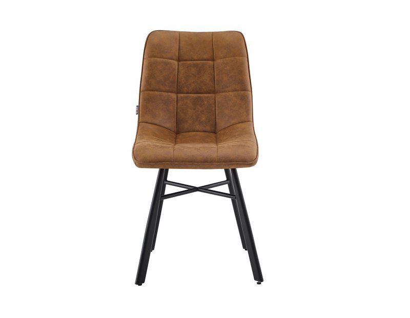 Krzesła do jadalni - Dexx - Cognac - Microfiber - Zestaw 2